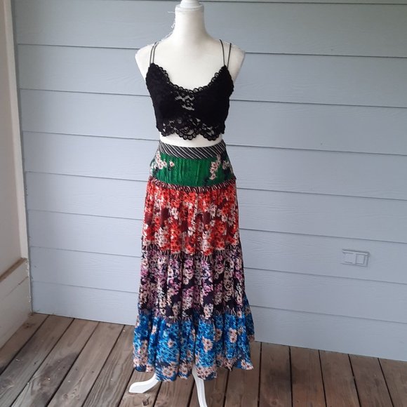 COPY - Anthropologie Anarosa Tiered Maxi Skirt - Picture 3 of 6